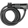 AXA Resolute C8-180 - Lucchetto a cavo con codice - Lunghezza 180 cm - Livello di sicurezza 3 - Supporto incluso - Nero