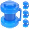 CLISPEED 4 Pezzi Tappo per Trampolino e Tappo per Palo Rete di Sicurezza, Pp Blu, a Forma di Coppa, per Pali Trampolino, per Uso Interno ed Esterno, Riutilizzabile