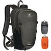ONETOALL Zaino da Ciclismo 15L con Coprizaino, Zaino Mtb Traspirante per Uomo e Donna, Zaini Hiking Antifurto per Viaggio, Zaino Sci Piccolo, Zaino Trekking per Escursione Breve