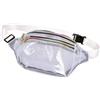 GALPADA Marsupio da Donna in PVC Bianco Doppia Cerniera | Borsa a Rete Semitrasparente, Uso per Camminate e Viaggio, Regolabile, Mani Libere, Stile Leggero