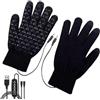 shjxi Guanti Riscaldati USB Muffole Regolabili Touchscreen Antiscivolo In Maglia