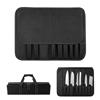 letuxaamz Borsa Porta Coltelli da Chef, Borsa Coltelli Chef Borsa Porta Coltelli 9 Tasche Tessuto Oxford, Rotolo Portacoltelli per Cucina e Campeggio per Chef e Appassionati di Cucina, Nero