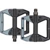 FUANA Pedali MTB in nylon leggero con cuscinetti sigillati, perni antiscivolo per mountain bike per pedalata su ghiaia, piattaforma piatta, 194 g (nero grigio)