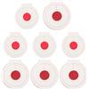 KALLORY 8 Pezzi Bersagli in Microfibra a Tre Strati per Pratica e Tiro | Bianco Centro Rosso, Design Sospeso, Facile da Riporre, Adatti per Frecce e Archi