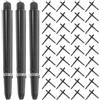 TOYANDONA 100 Set Shafts per Freccette, Aste di Ricambio 2ba in Nylon Nero, Resistenti all'Usura e Leggere, Set Anelli, per Gioco Freccette Professionale