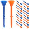 Abaodam 40 Pezzi Tee da Golf in Plastica Infrangibile da 3-1/4 Pollici Design a Grande Tazza per Pratica Driving Range, Ridotto e Stabilità Migliorata su Tappetini Riutilizzabile