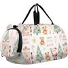 GuoChe Borsone da viaggio per bambini, ragazzi e ragazze | Borsone sportivo da notte con scomparto per scarpe, blush, coquette, Natale, vacanze, collage vintage