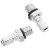 BESTOMZ 2 Pezzi Adattatore per Immersioni Subacquee, Adattatore per Pompa Aria, Ottone Argento, Connessione Rapida a Tenuta Elevata, per Attrezzatura Subacquea, Uso Outdoor e Avventura,