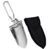 POPETPOP Pala da Campeggio Pieghevole, Trowel da Giardinaggio in Acciaio Inossidabile Argento, con Borsa per Trasporto, per Hiking e Pesca, per Scavare e Rifinire Rami