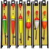 QEAS Set di 6 galleggianti da pesca con piombo, lenza da pesca e amo da pesca, galleggianti (5#, 7#, 9#) per pesci freschi, trote, anguille e lucioperca, ideali per lago, fiume, ruscello e laghetto