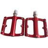 Gettimore Pedali per bici in lega CNC, larghezza 9,35 cm, piattaforma antiscivolo (rosso)
