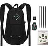 SPYMINNPOO Zaino in Bicicletta, Borsa a LED da 15 Litri con Indicatore di Direzione del Segnale di Direzione USB Luce Ricaricabile, Acqua e Lacrime Nylon Bike Pack