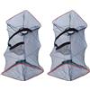 minkissy 2 Pezzi Trappola per Granchi Pieghevole in Nylon Resistente Rete Fine e Struttura in Metallo, Riutilizzabile e Facile da Usare per Pesca All'aperto e Cattura di Gamberi