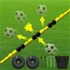 generic Deflettore di allenamento a una linea per portiere da calcio | EVA e nylon resistente, rimbalzi imprevedibili per migliorare riflessi e agilità. Portatile, con sacca d'acqua.