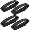 DEEPCRAFF 4 Pezzi Cinghie per Maniche da Calcio, Nero 25×250mm, Poliestere