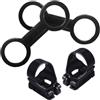 BESPORTBLE Clip per Maschera e Boccaglio in Silicone e ABS Nero, Set 4 Pezzi, Accessori Subacquea Portatili, Leggeri, per Boccaglio Immersione
