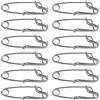 RORPOIR Set di 12 perni da pesca in acciaio inossidabile, 1,8 x 60 mm, clip girevoli a pressione ad alta resistenza, per pesca in mare, connettori robusti e antiruggine, accessori