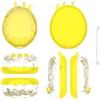 Risveglio per Tamagotchi Paradise Custodia Protettiva Trasparente Materiale PC Copertura Rigida con Cinturino per Dispositivo Virtuale Pet Antiurto 8.5x7cm, Giallo, Protezione trasparente
