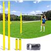 GENERIC Set Di Pali Per Rete Da Pallavolo E Badminton Regolabili E Resistenti - Base In Acciaio Da Inserire Nel Terreno, Sistema Di Rete Multisport Per Interni/esterni, Giardino, Scuola, Palestra