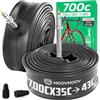 MOOVMOOV Camera d'Aria 700 - per copertoni 700x35C, 700x36C, 700x37C, 700x38C, 700x40C, 700x42C e 700x43C - ETRTO da 35-622 a 44-622 - Valvola Presta 60 mm - Confezione da 2 - Bici da Corsa e Gravel