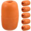 TOYANDONA Galleggianti Ovali in PVC Arancione 6 Pezzi, Resistenza UV, Compatibilità Senza Giunte per Ormeggio in Banchina e Gabbie a Rete
