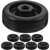 ibasenice 8 Pezzi Ruota di Trasporto per Tapis, Ruota, Nero, Pp e Poliammide, Rotazione 360°, Alta Portata, Installazione Facile, per Attrezzature Fitness e Cyclette