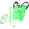 JECOMPRIS Set Completo di Attrezzatura per Immersioni Subacquee Maschera Anti-perdita, Boccaglio Confortevole e Pinne Leggere in Pvc e PC per Snorkeling Adulti