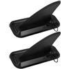 INOOMP Pinna Stabilizzatrice a Coda per Surfboard e Paddle Board, Nera | 2 Set, Plastico, Installazione Facile, Grande Pinna a Pesce, per Ricambio