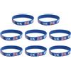 KICHOUSE Braccialetto in Silicone e Taglia Unica Blu Stampa Bandiera Nazionale 10 Pezzi Comodo da Indossare per Partite di Calcio e Giochi Sportivi