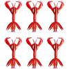 LivGrain Confezione da 6 esche morbide 8 cm 5 g PVC pesca d'acqua dolce (rosso)