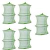 VALICLUD 5 Pezzi Rete da Pesca Pieghevole Verde in Nylon per Pesca | Adatta a Minnow e Smelt, Asciugatura Rapida, Facile da Trasportare, Uso in Acqua
