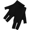 Alipis Guanti senza Dita da Biliardo in Nylon Nero, Regolabili e Traspiranti, Accessori per Snooker e Pool per Uomo e Donna