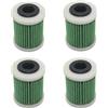 BUDZAVHIC Filtro da 4 Pezzi per fuoribordo S-zuki DF 200 225 250 300 350 HP 15412-93J10 1541293J10 Sostituisce S-erra 18-79809