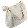 LatoYard Borsa per tappetino da yoga in cotone per studio e viaggi, con scomparto umido e portabottiglie, colore nero, 47 x 36 cm (bianco)