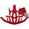 MOBUTOFU Imbottitura Casco Bici in Spugna, Rete Traspirante, Set Rosso | Inserimento Rapido, Effetto Asciutto, Strato a Maglia Fine, per Motocross, Moto, Città e Skateboard Stile Casuale