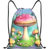 CHXtao Meraviglioso zaino con coulisse a forma di funghi per sport, viaggi, palestra, leggero, Nero , M, Classico
