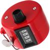 POPETPOP Contatore Manuale a 4 Cifre Rosso per Golf e Maglia | Portatile e Leggero, Plastica e Metallo, per Scenari di Punteggio All'aperto