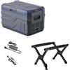 Generic Frigorifero Elettrico Portatile 30 Litri + Supporto Pieghevole Alluminio Borsa Frigo con Compressore 12V/24V 110V/220V Display Digitale Silenzioso e Spazioso Auto Camper Camping