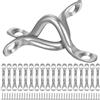 Beatifufu 20 Pezzi Maniglia per Kayak in Acciaio Inox 304 Argento con Viti | Canoe e Shade Sails, Compatta e Antiruggine, Fissaggio Semplice per Bloccare Oggetti