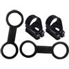 TOYANDONA Set 4Pezzi Accessorio per Immersioni Clip in Silicone e ABS Nero per Maschera e Tubo Snorkel, Flessibile e Regolabile, per Sport Acquatici