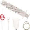 GLEAVI 5 Pezzi Kit Attrezzi per Freni a Disco Idraulici Bici, Set Bianco | Plastica, Tubo Tappo Acqua, Siringa e Imbuti, per Mountain Bike e Strada Colore Casuale