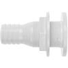 CLISPEED Valvola di Scarico Bianco, Diametro Esterno Inferiore 1-1/4 inch Thru Hull Fitting in Plastica ABS Filettatura 33mm, Bocca Superiore 26mm, per Barca e RV, Uso Marino