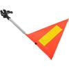 IMIKEYA Bandiera Riflettente Telescopica Arancia per Golf Cart Asta Regolabile in Acciaio Inossidabile e PVC, Alta visibilità e Sicurezza per Veicoli Outdoor