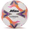 Mitre Ultimax One 26 - Pallone da calcio unisex, per adulti, colore: bianco/arancione/viola, 4