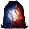 Richugui Borsa con coulisse Baseball sfondo acquerello borsa da palestra borsa da viaggio zaino da viaggio Baseball Paiting borsa sportiva per uomo donna zaino scuola, Nero , Taglia unica