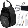 Generico 11Pcs Outdoor Camping Dinnerware Set - Tableware Kit With Folding Bag | Food-Grade Stainless Steel & PVC | 21x10x14cm Compact Size | 11-Piece Complete Cookware Set With Durable Oxford Organizer Bag