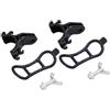 JUMPLAWN Supporto per Torcia da Bici, Staffa Estensibile Nera, 2 Pezzi | Fissaggio Bullone, Plastico Leggero, per Tromba e Cassa Sonora, Montaggio Lampada