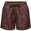 ONLY Onlgoa MW Lin Bl Pull-Up Shorts CC Pnt, Marrone Pietra., L