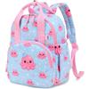 LEDAOU Zaino per bambini, impermeabile, per bambini da 2 a 4 anni, scuola materna e scuola, per ragazzi e ragazze, blu polpo, Für 2-4 Jahre (12″ hoch, kein Platz für A4-Ordner), moderno