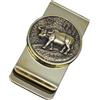 OAOAO Fermasoldi in ottone con motivo zodiacale for uomo, fermasoldi vintage, 5,7 x 3 cm / 2,24 x 1,18 pollici, 1 pezzo(Cow)